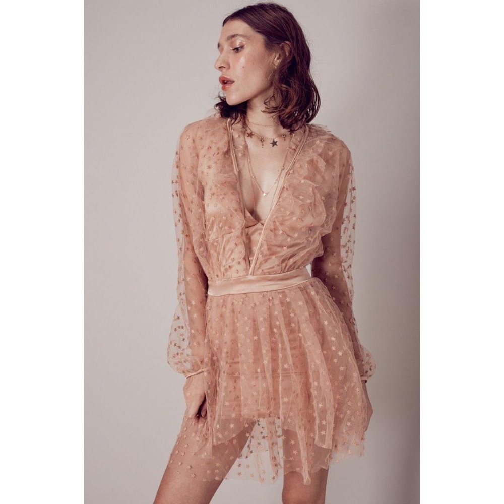For Love And Lemons Peach Starlet Mini Dress Rare - Picture 13 of 14
